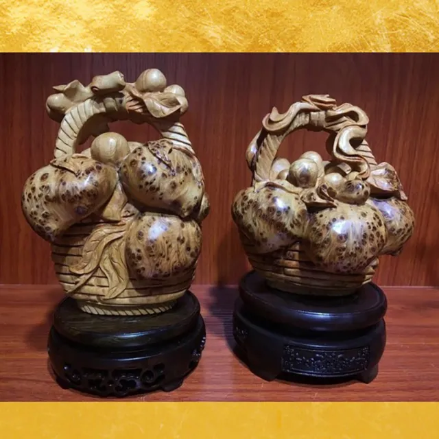 【桃花源創意工坊】碩果累累一套-木雕(木雕)