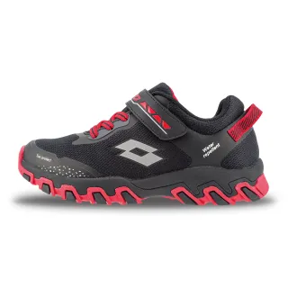 【LOTTO】童鞋 冒險王 2.0 防潑水越野跑鞋(黑紅-LT2AKR6330)