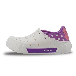 【LOTTO】童鞋 Salina輕量洞洞鞋(白/紫-LT2AKS6897)