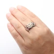 【寶石方塊】天然五行水晶戒指-925銀飾-外圓內方-活圍設計