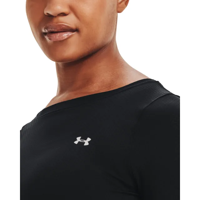 【UNDER ARMOUR】UA 女 HG Armour 長袖T-Shirt _1328966-001(黑)