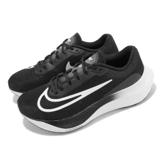 【NIKE 耐吉】慢跑鞋 Zoom Fly 5 男鞋 黑 白 輕量 回彈 路跑 馬拉松 運動鞋(DM8968-001)