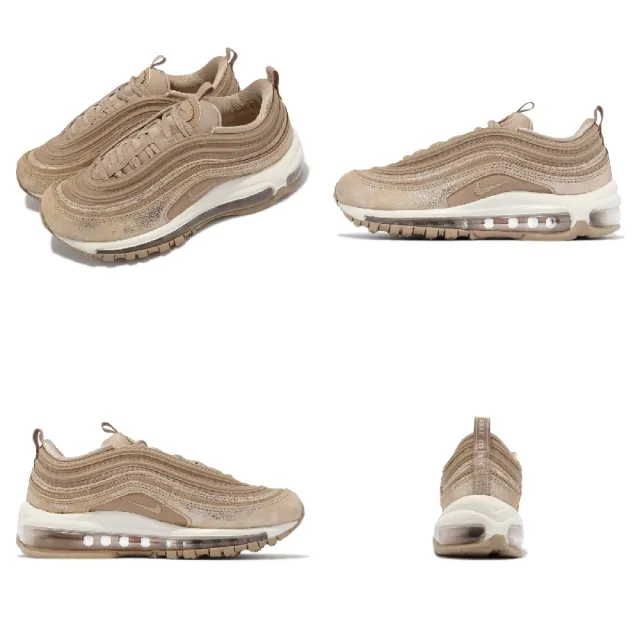 【NIKE 耐吉】休閒鞋 Wmns Air Max 97 女鞋 氣墊 子彈列車 奶茶 泰奶 金屬感 亮粉(FB1289-200)