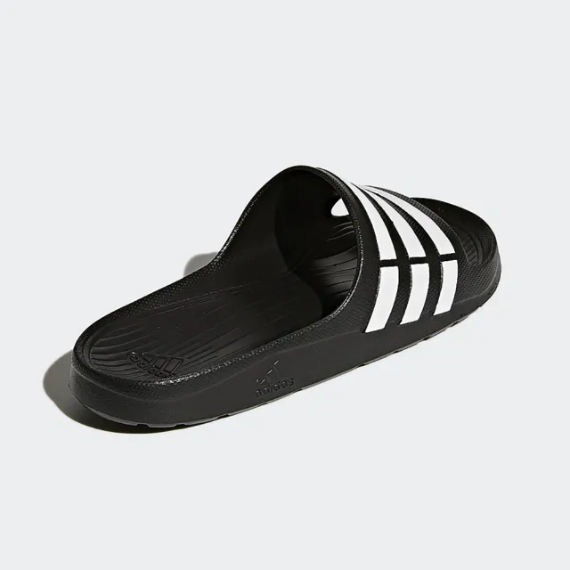 【adidas 愛迪達】拖鞋 男鞋 女鞋 運動 DURAMO SLIDE 黑白 G15890