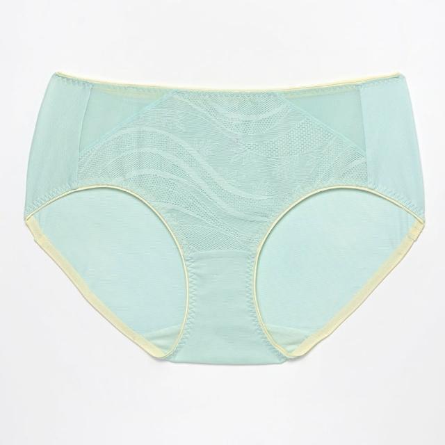 【Wacoal 華歌爾】專利立體無鋼圈 M-3L中低腰三角褲 NBB202搭配內褲-NS2302C8(冰透綠)