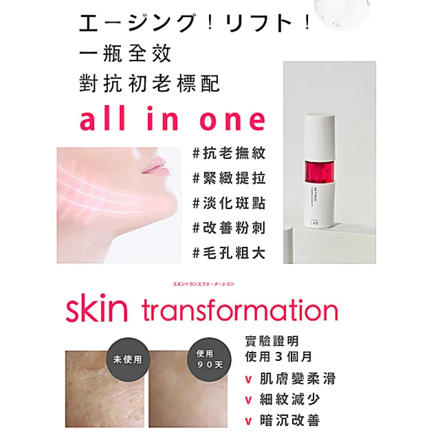 【unlabelLAB安博士】超快逆襲垮臉A醇美容液50ml(抗老明星品回購率100%)