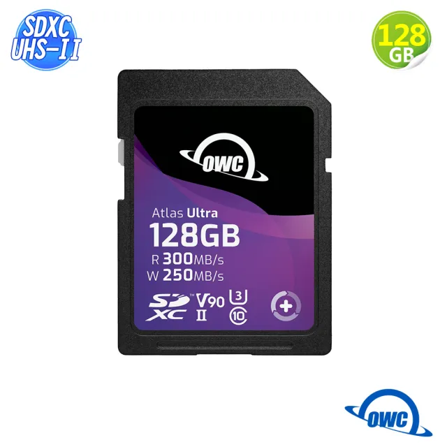 【OWC】Atlas Ultra - 128GB SD 記憶卡(SDXC UHS-II V90)