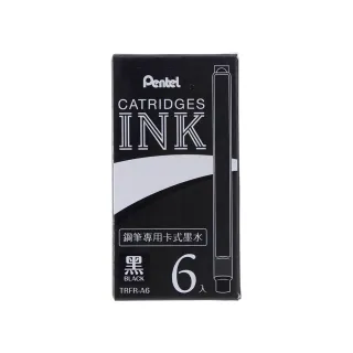 【台隆手創館】Pentel 鋼筆墨水管黑色 6入 TRFR-A6T