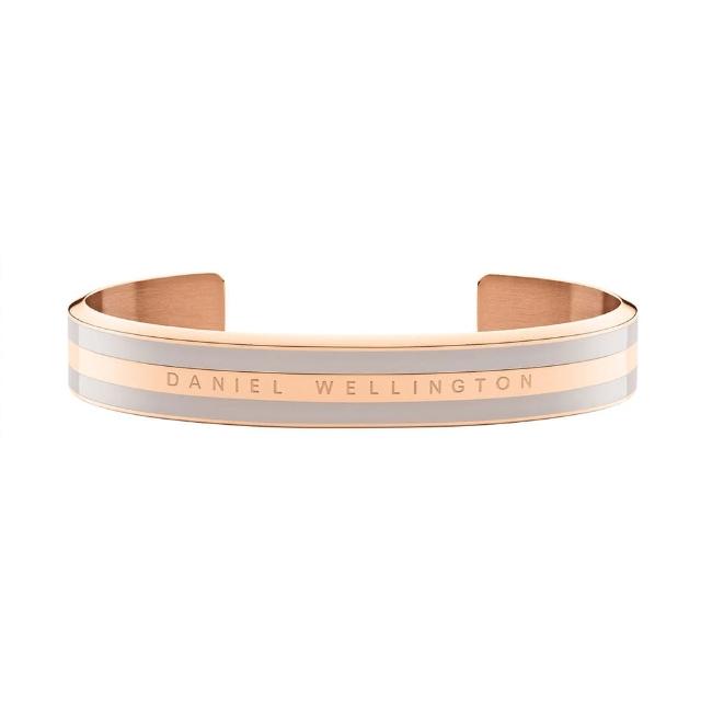【Daniel Wellington】DW 手環 Emalie 經典雙色手環 玫瑰金x沙漠灰(DW00400011)