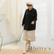【betty’s 貝蒂思】寬版腰帶素色襯衫(黑色)