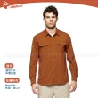 【Wildland 荒野】男 彈性抗UV長袖襯衫《紅棕》0A81208/薄長袖(悠遊山水)