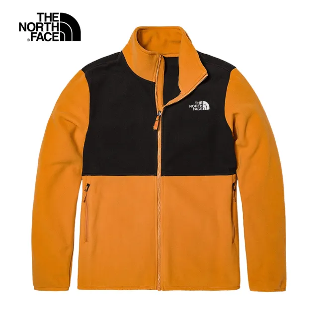 The North Face】TNF 刷毛外套M TKA200 ZIPIN JACKET APFQ 男款橘黑