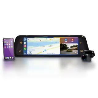 【CARSCAM】CarPlay多功能全屏觸控雙鏡頭行車記錄器(加贈64G記憶卡)