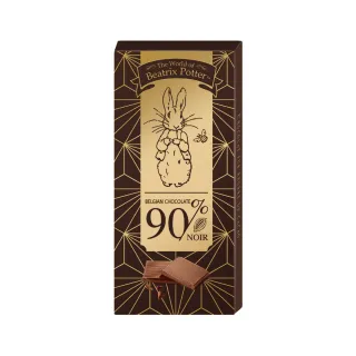 即期品【PETER RABBIT 比得兔】90%可可黑巧克力片100g(效期：2024/09/29)