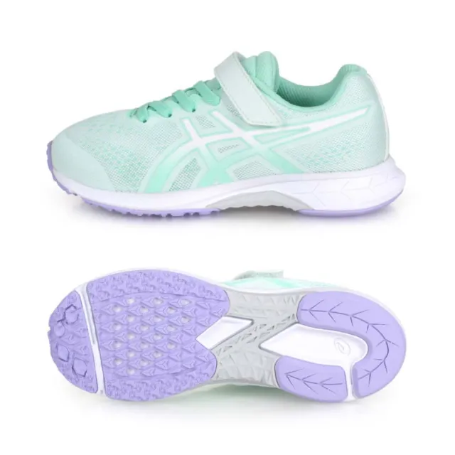 【asics 亞瑟士】19-25CM_LAZERBEAM RH-MG 女大童運動鞋-亞瑟士 淺綠白(1154A146-301)