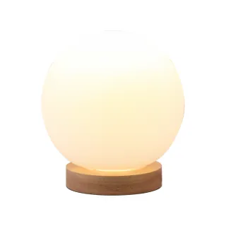 【特力屋】格西奶白玻璃球桌燈