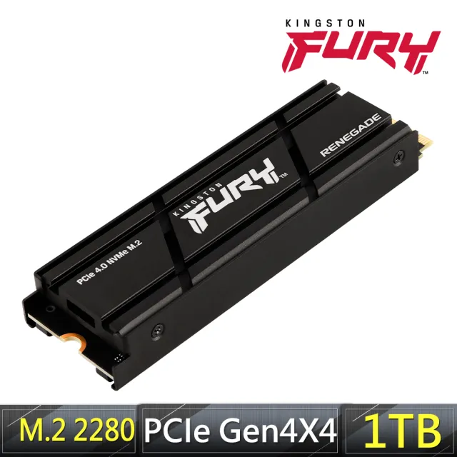 【Kingston 金士頓】Kingston FURY Renegade SFYRS/1000G PCIe 4.0 NVMe M.2 SSD(SFYRSK/1000G)