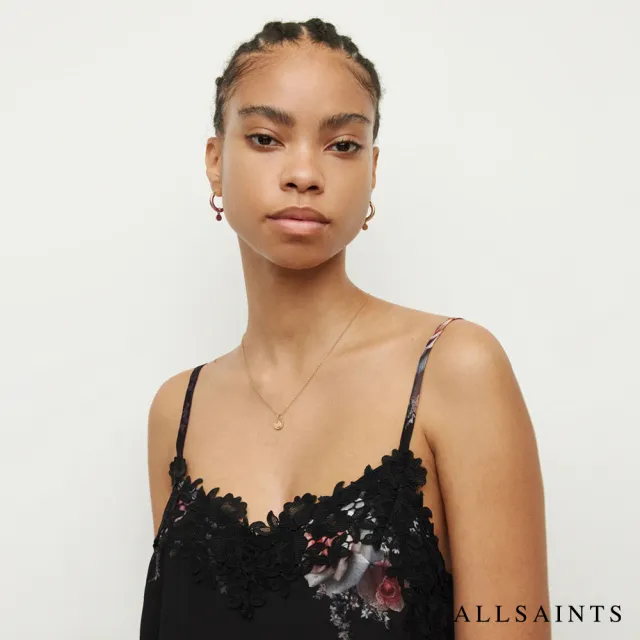 【ALLSAINTS】LEXI JULIETTE 柔滑優雅玫瑰印花蕾絲背心 WM087X(常規版型)