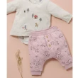 【Purebaby】澳洲有機棉 嬰兒鋪棉褲 粉色(新生兒 保暖長褲 有機棉)