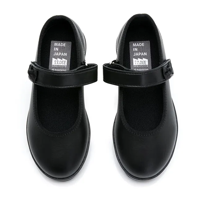 【MOONSTAR 月星】童鞋日本製系列-瑪莉珍學生皮鞋(黑色)