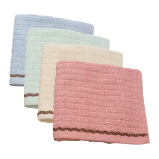 格子緞毛巾-33x78cm-2條入x4包(毛巾)