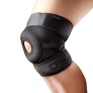 【ATUNAS 歐都納】標準型調整護膝2入組(A2SACC03黑/登山健行/運動休閒/彈性支撐/透氣吸溼排汗)
