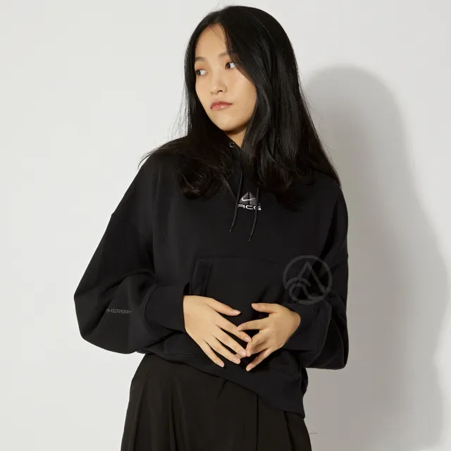 NIKE 耐吉】As W Acg Tf Tuff Flc Hoodie 女款黑色連帽保暖刷毛長袖