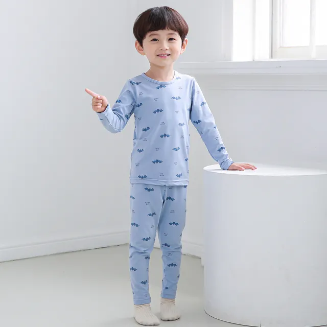 【正韓 Cogibu】極舒適無螢光劑幼兒/兒童 AERO WARM 有機發熱衣睡衣/家居服套裝組(CGD)