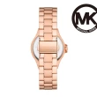 【Michael Kors 官方直營】Lennox 絢麗時尚環鑽女錶 玫瑰金色不鏽鋼鍊帶 手錶 33MM MK7279