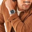【FOSSIL 官方旗艦館】Inscription 經典簡約復古方型指針手錶 銀色不鏽鋼鍊帶 42MM FS5933
