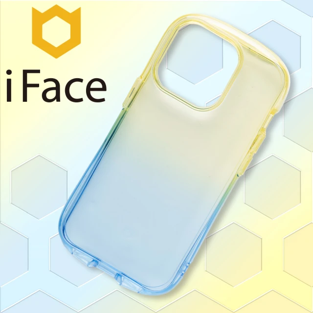 【iFace】iPhone 14 Pro 6.1吋 Look in Clear Lolly 抗衝擊透色糖果保護殼 - 藍寶檸檬色