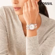 【FOSSIL 官方旗艦館】Heritage 簡約復古日曆機械女錶 多色不鏽鋼鍊帶 手錶 38MM ME3227