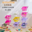 【艾米居家】台灣製繽紛孩童收納玩具車小款-2層(8款可選 收納車 推車)