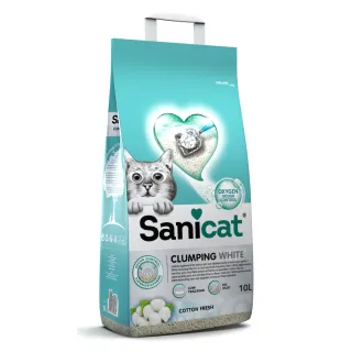 【Sanicat】高效凝結白砂10L(低粉塵/除臭力佳/礦砂/貓砂)