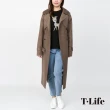 【T.Life】冬日復甦輕奢絨毛長版大衣外套(1色)