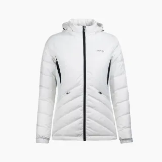 【PING】女款時尚可拆帽防潑水保暖羽絨外套-白(附收納袋/蓄熱保溫/GOLF/高爾夫/RC22220-87)