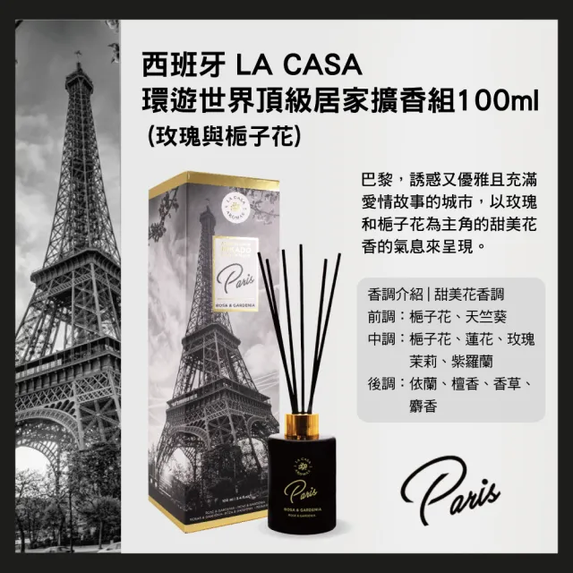 【LA CASA】環遊世界頂級居家擴香組 100ml(任選)