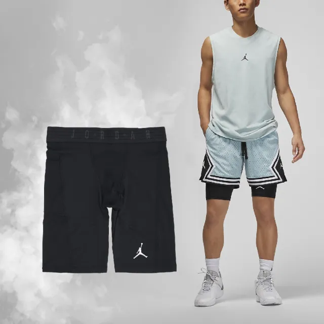 【NIKE 耐吉】束褲 Jordan Sport 緊身褲 膝上 吸濕快乾 男款 貼身 內搭褲 透氣 口袋 黑(DM1814-010)