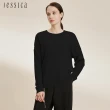 【JESSICA】柔軟羊絨羊毛圓領落肩針織羊毛衫224353（黑）