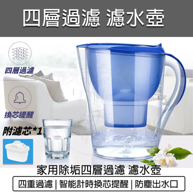 【B&S】濾水壺 3.5L - 一壺一濾芯(活性炭濾水器 淨水壺 過濾水壺 家用飲水壺 brita通用水壺非brita)