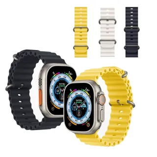 【kingkong】Apple Watch Ultra Series 8/7/SE/6/5/4/SE/Ultra 海洋款運動錶帶 替換腕帶(49mm)