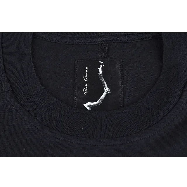 【RICK OWENS】RICK OWEN x CHAMPION聯名款字母LOGO純棉短袖T恤(男款/黑)