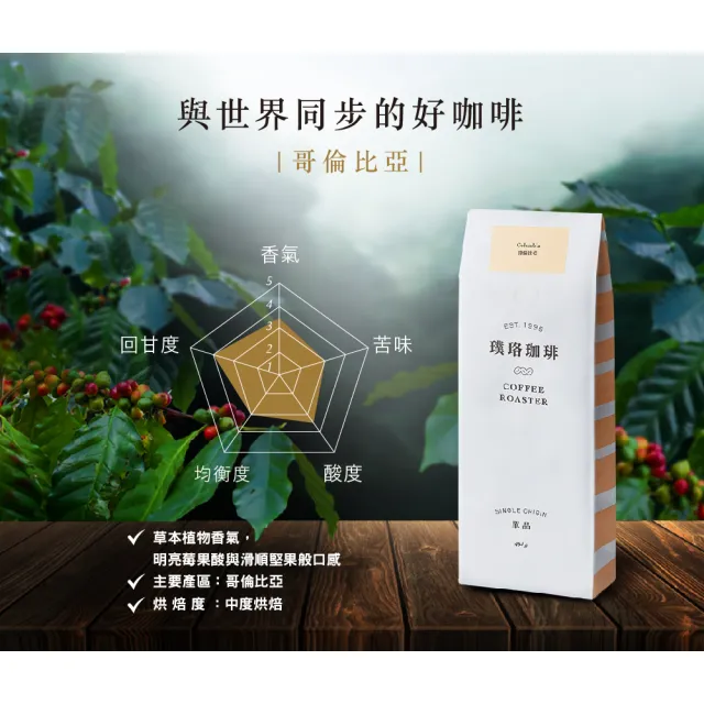 【璞珞珈琲】單品系列咖啡豆x3袋(454g/袋;瓜地馬拉 巴西 摩卡 哥倫比亞 任選)