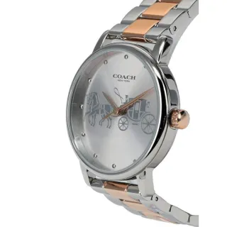 【COACH】雙色鋼錶帶腕錶-金/銀