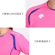 【DESCENTE】女短袖T恤-運動 慢跑 路跑 上衣 訓練 迪桑特 粉紅紫白(DSS-5421WT-PPK)