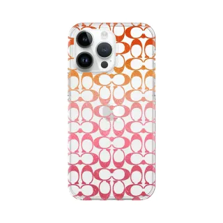 【COACH】iPhone 14 Pro 精品手機殼 粉紅經典大C(保護殼/手機套)