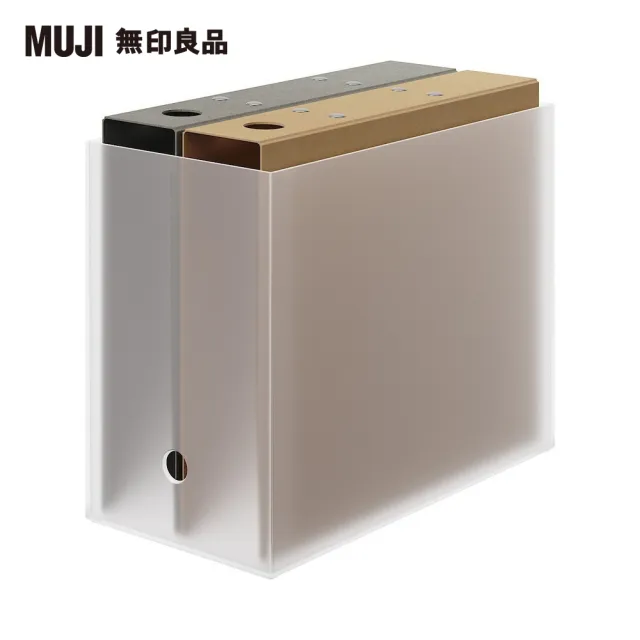 【MUJI 無印良品】聚丙烯檔案盒.標準型.寬.A4