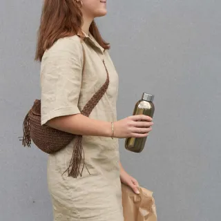 【IUSE】丹麥 Stelton Keep Cool保溫瓶/古銅金/600ml(北歐/保溫瓶/隨身瓶)