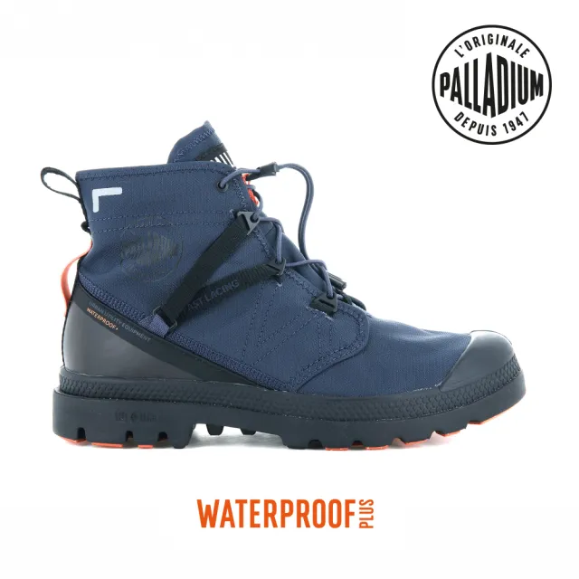 【Palladium】PAMPA TRAVEL LITE+ WP+快穿輕量防水靴/休閒鞋-男鞋/女鞋-海軍藍(77238-458)