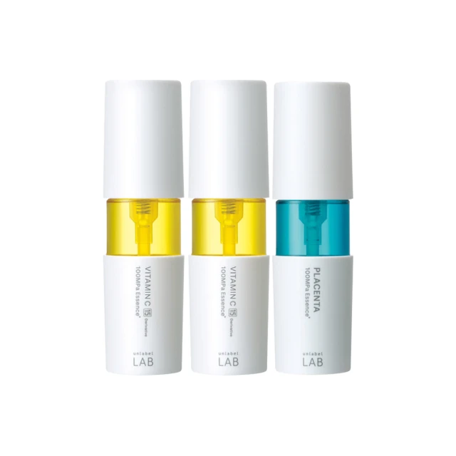 【unlabelLAB安博士】毛孔細緻無瑕3件組★毛孔清零維他命VC 50ml_2入+一夜彈潤胎盤素50ml
